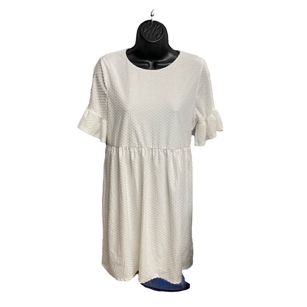 DEE ELLY, Women’s(Junior) Dotted Swiss White/Cream Dress Size 7‎ SEE DESCRIPTION